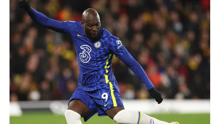 Romelu Lukaku of Chelsea in action during the Premier League match between Watford and Chelsea