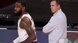 LeBron James (left) and Frank Vogel.