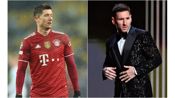 Robert Lewandowski (left) and Lionel Messi.