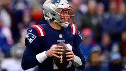 Quarterback Mac Jones of New England Patriots at the game vs Tennessee Titans on November 28
