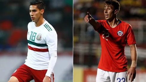 Erick Aguirre of Mexico (left) and Diego Valencia of Chile