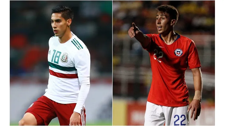 Erick Aguirre of Mexico (left) and Diego Valencia of Chile