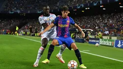 Sergi Roberto of Barcelona (right) and Dayot Upamecano of Bayern (left)