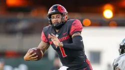 Quarterback Lucas Johnson of San Diego State
