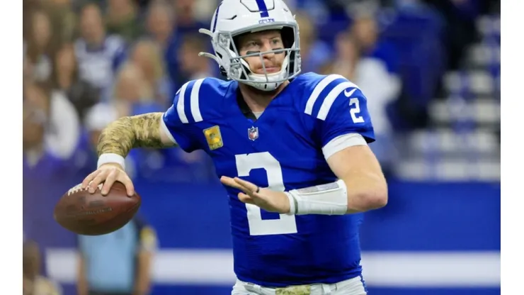 Quarterback Carson Wentz of Indianapolis Colts at the game vs Jacksonville Jaguars on November 14