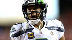 Quarterback Russell Wilson of Seattle Seahawks at the game vs Washington Football Team on November 29