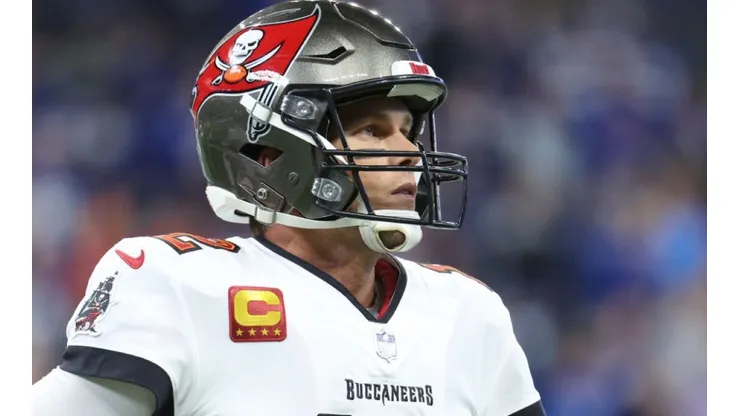 Quarterback Tom Brady of the Tampa Bay Buccaneers at the game vs Indianapolis Colts on November 28