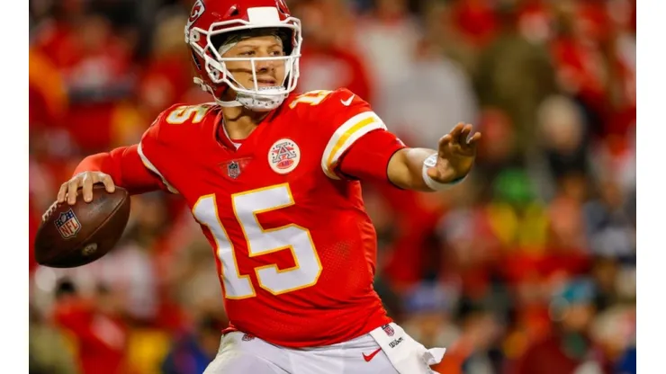 Quarterback Patrick Mahomes of the Kansas City Chiefs at the game vs Dallas Cowboys on November 21