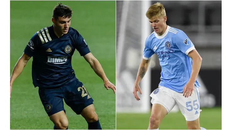 Anthony Fontana of the Philadelphia Union (left) and Keaton Parks of New York City FC