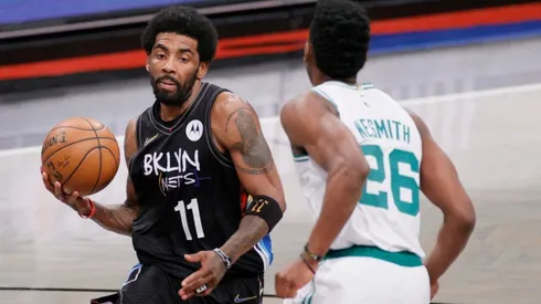 Kyrie Irving driving to the rim