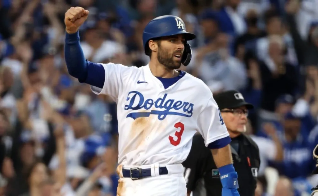 Chris Taylor celebrating