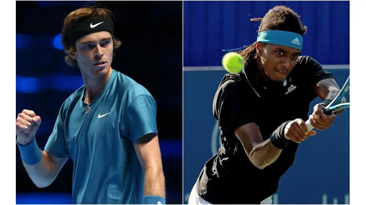 Andrey Rublev of RTF (left) and Mikael Ymer of Sweden (right)