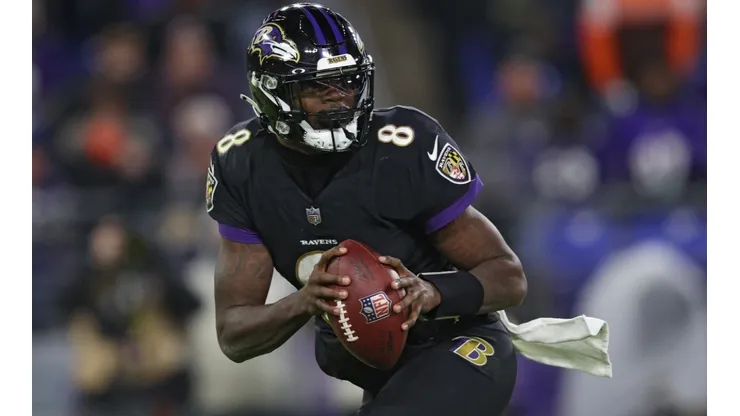 Lamar Jackson of the Ravens during the game against the Cleveland Browns in Week 12