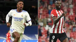 Vinicius Jr of Real Madrid (left) and Iñaki Williams of Athletic Club