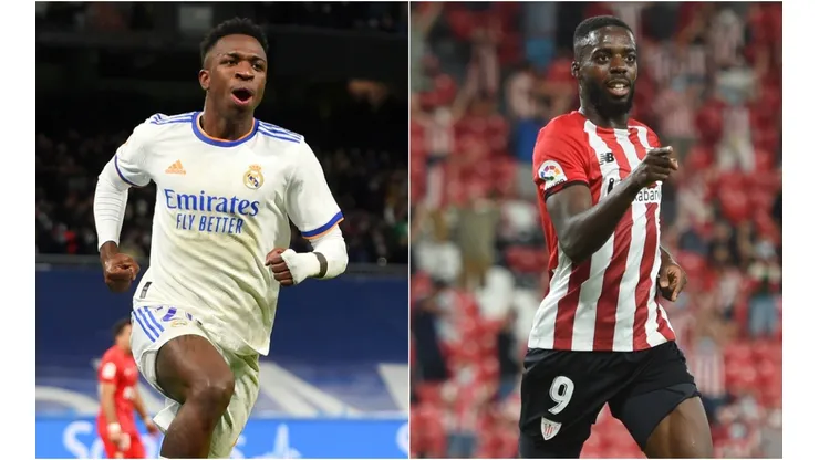 Vinicius Jr of Real Madrid (left) and Iñaki Williams of Athletic Club