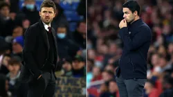 Michael Carrick of Manchester United (left) and Mikel Arteta of Arsenal
