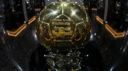 Detailed view of the Balon D'or award