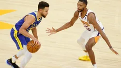Steph Curry of Warriors (left) and Bridges of Suns