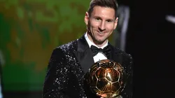 Lionel Messi receives his seventh Ballon D'Or award.