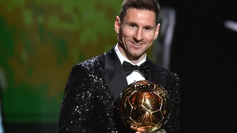 Lionel Messi receives his seventh Ballon D'Or award.