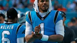 Cam Newton at the game vs Miami Dolphins on November 28