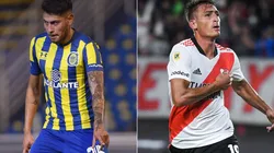 Emmanuel Ojeda of Rosario Central (left) and Braian Romero of River Plate