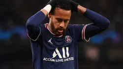 Neymar of Paris Saint-Germain reacts after a missed chance