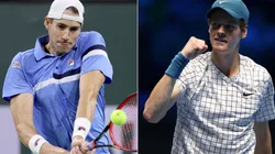 John Isner of the US (left) and Jannik Sinner of Italy (right)