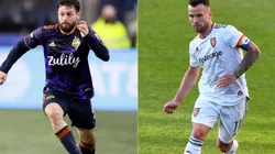 Joao Paulo of Seattle Sounders (left) and Albert Rusnak of Real Salt LAke