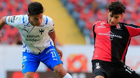 Arturo Gonzalez of Monterrey (left) against Angel Marquez of Atlas.