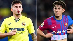 Yeremy Pino of Villareal (left) and Gavi of Barcelona (right)