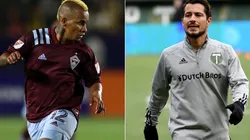 Michael Barrios of Colorado Rapids (left) and Sebastian Blanco of Portland Timbers.