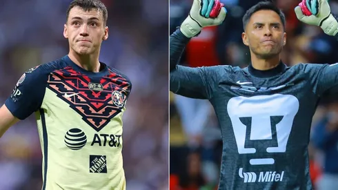 Federico Vinas of America (left) and Alfredo Talavera of Pumas (right)