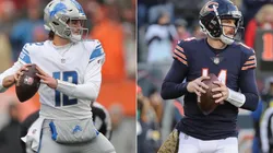 Tim Boyle of the Detroit Lions (left) and Andy Dalton of the Chicago Bears.