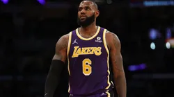 LeBron James #6 of the Los Angeles Lakers