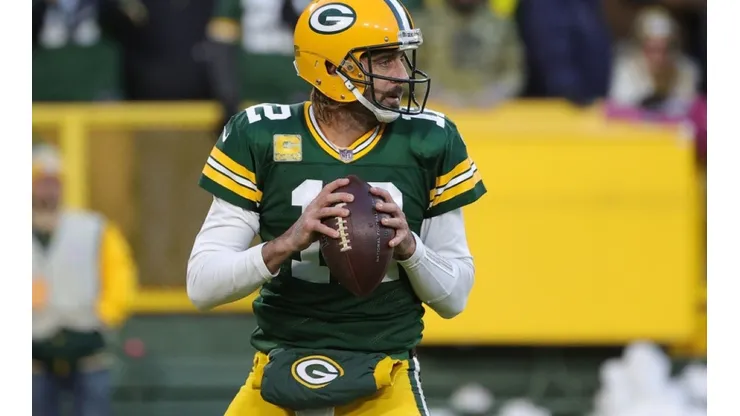 Aaron Rodgers of Packers at the game vs Seattle Seahawks