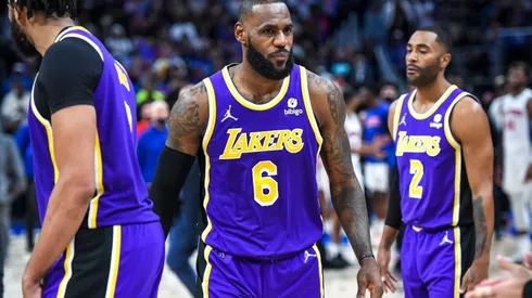 Lebron James during the Pistons vs Lakers