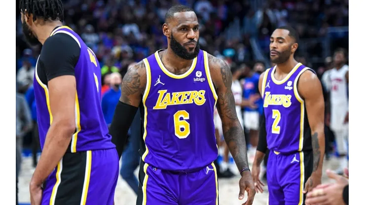 Lebron James during the Pistons vs Lakers