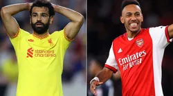 Mohamed Salah of Liverpool (left) and Pierre-Emerick Aubameyang of Arsenal (right)