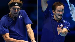 Alexender Zverev of Germany (left) and Daniil Medvedev of Russia