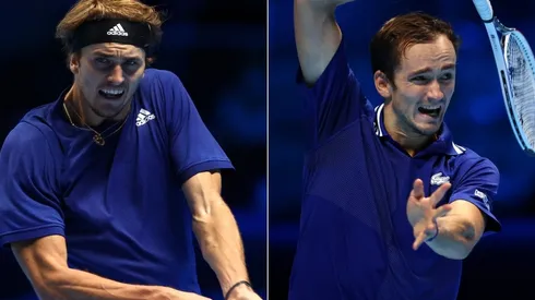 Alexender Zverev of Germany (left) and Daniil Medvedev of Russia