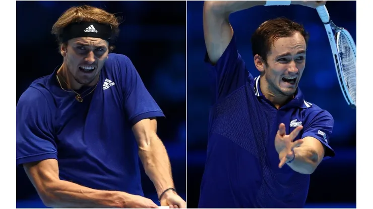 Alexender Zverev of Germany (left) and Daniil Medvedev of Russia