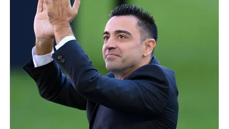 Xavi Hernandez during his presentation as FC Barcelona manager.
