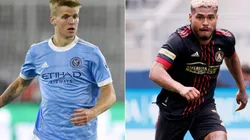Keaton Parks of New York City FC (left) and Josef Martinez of Atlanta United (right)