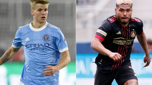 Keaton Parks of New York City FC (left) and Josef Martinez of Atlanta United (right)