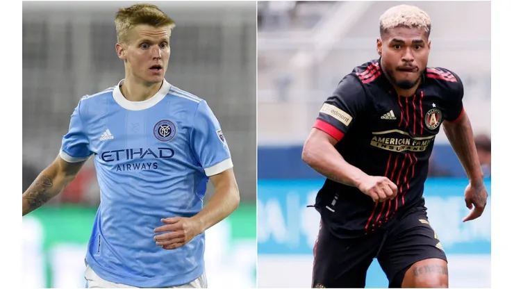 Keaton Parks of New York City FC (left) and Josef Martinez of Atlanta United (right)