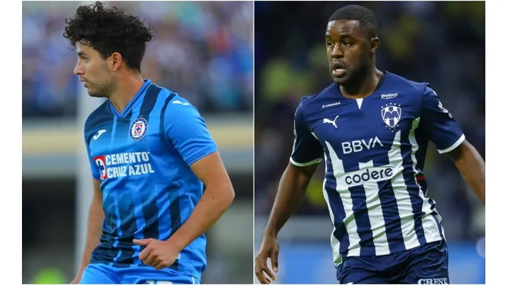 Ignacio Rivero of Cruz Azul (left) and Joel Campbell of Monterrey
