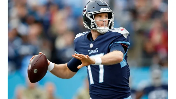Ryan Tannehill of Tennessee at the game vs New Orleans Saints