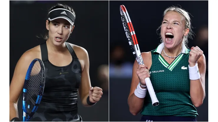 Garbiñe Muguruza of Spain (left) and Anett Kontaveit of Estonia (right)