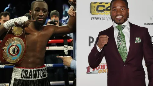 Terence Crawford of the US (left) and Shawn Porter of the US (right)